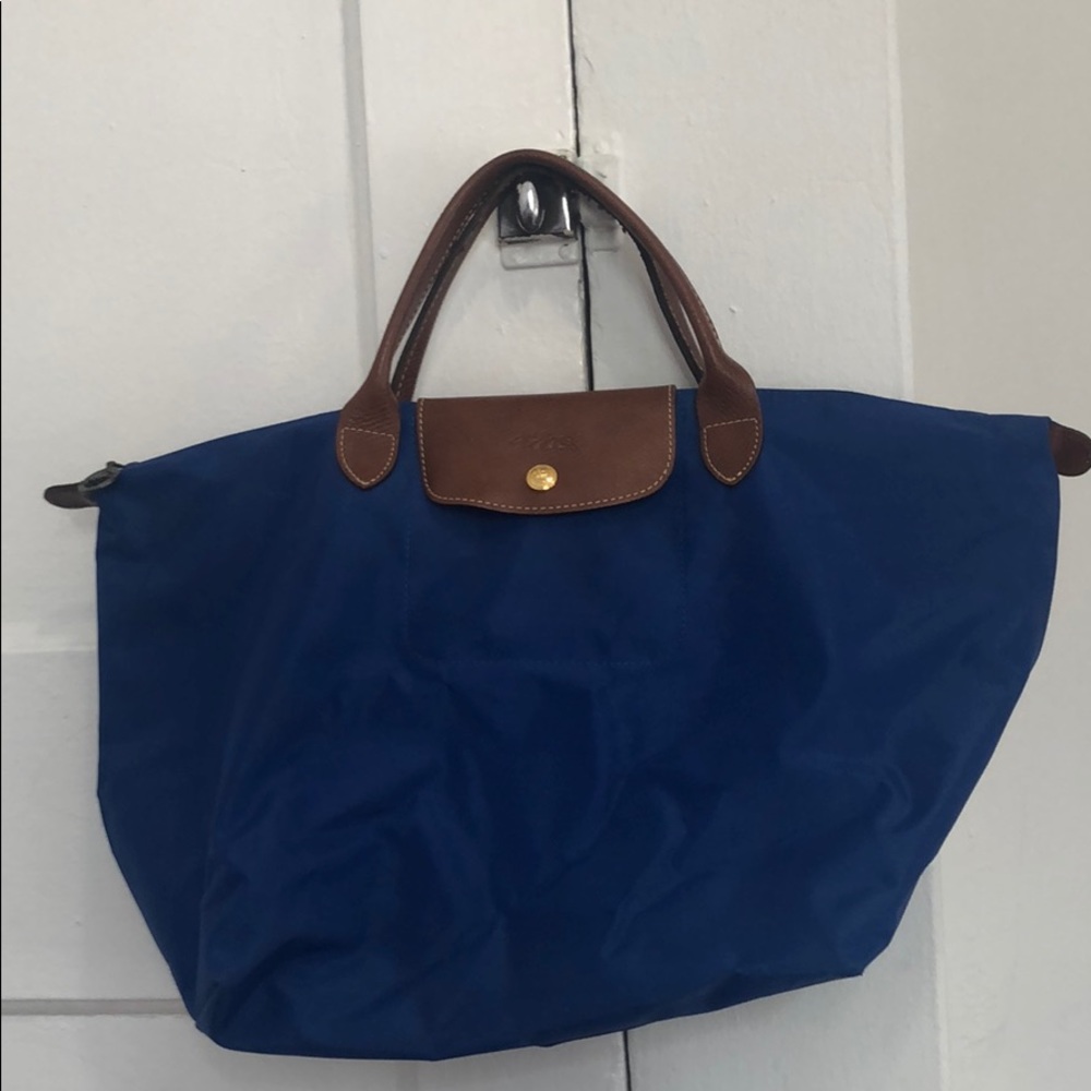 Longchamp Le Pliage blue nylon bag